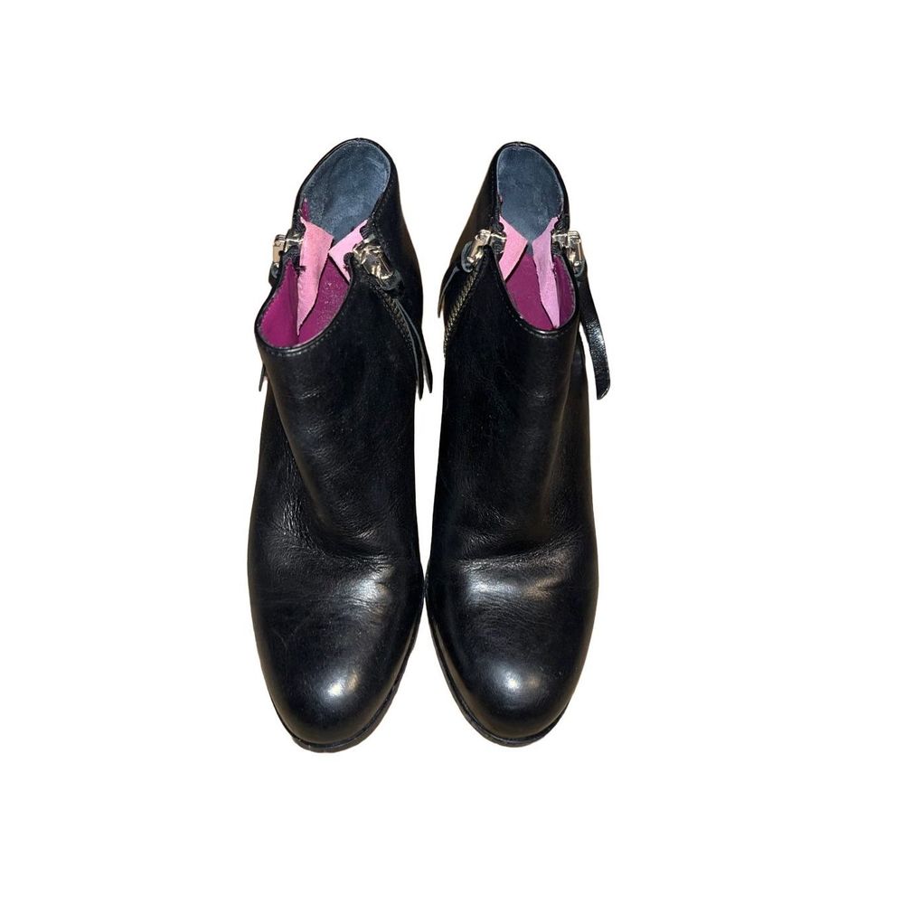 Coach Joice black zipper Bootie heels size 7.5 - Picture 2 of 11